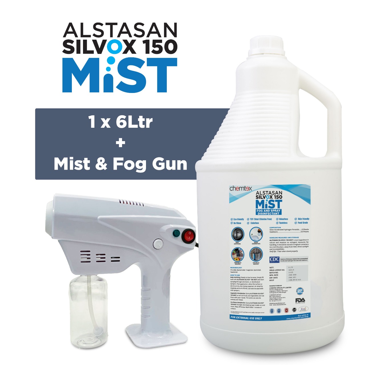 Buy Disinfectant Fogger Liquid, Fog Gun for Disinfectant Chemtex