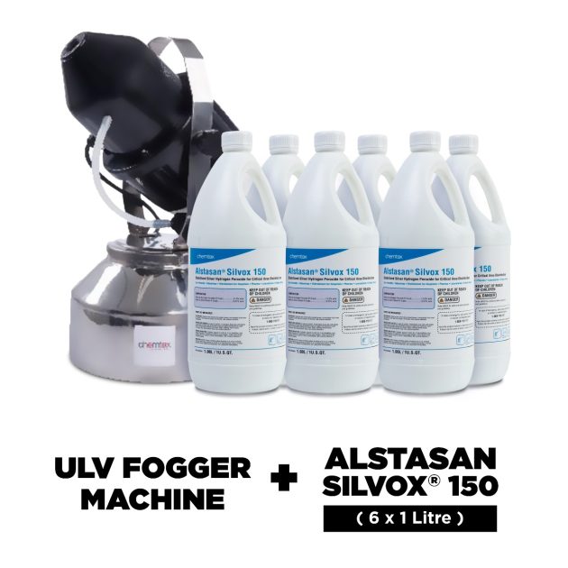 Silver Hydrogen Peroxide Disinfectant with ULV Fogger Machine